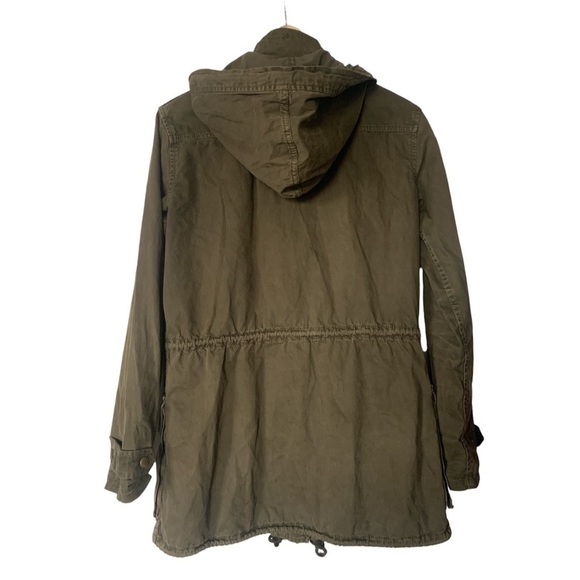 ARITZIA Talula Green Button Up Hooded Utility Jacket - Picture 7 of 10